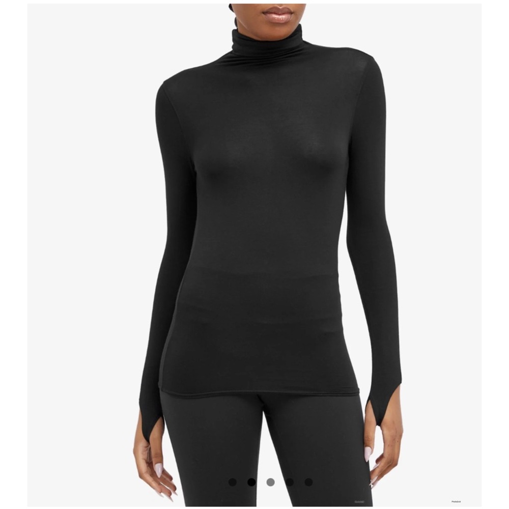 Joah Brown Black Turtleneck Top